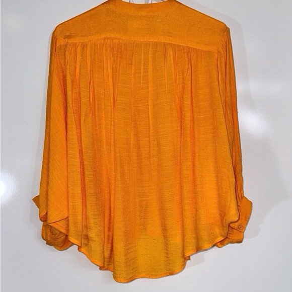 🌻 Host Pick!!! Anthropologie Bryn Yellow Batwing Oversized Top 545 - Picture 3 of 5